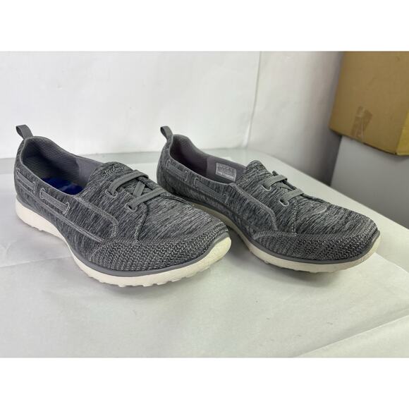 Skechers Womens Size 11 Wide Fit Microburst Topnotch 23317W Gray Casual Shoes - Picture 1 of 10